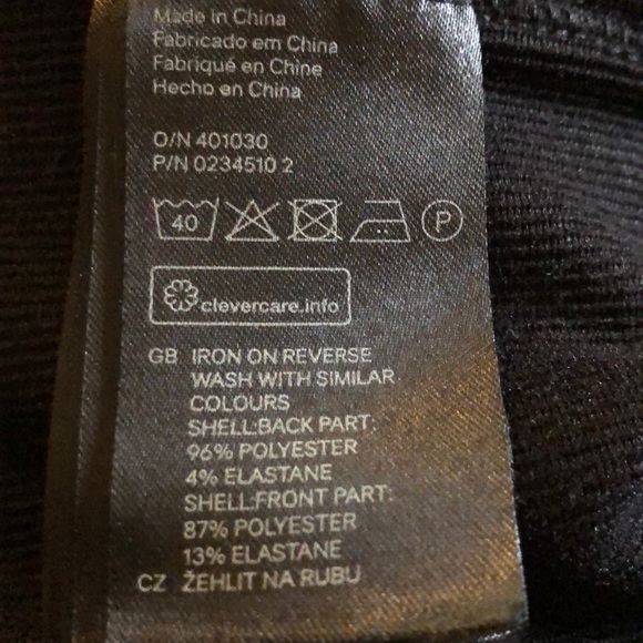 H&M Thick Black Ribbed Leggings Faux Suede - Picture 7 of 7